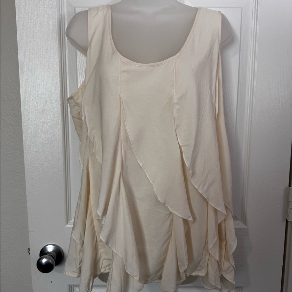 Chic Cream Layered Tank Top